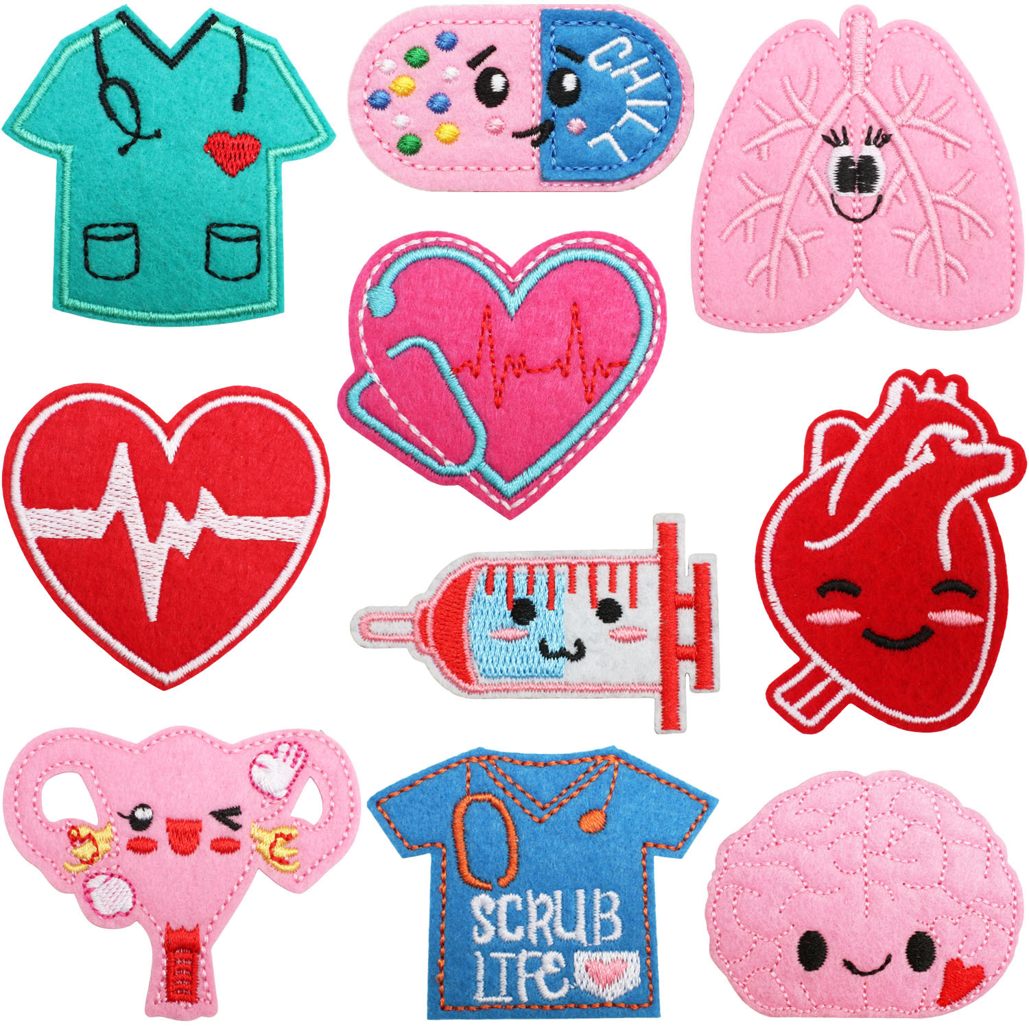 Phone Accessories Pictures - 10 Pcs Nurse Care Iron On