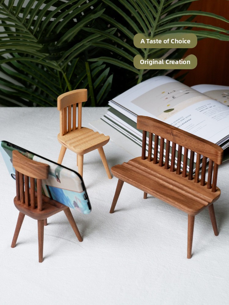Creative Wooden Chair Phone St - Phone Accessories Brands avis et prix