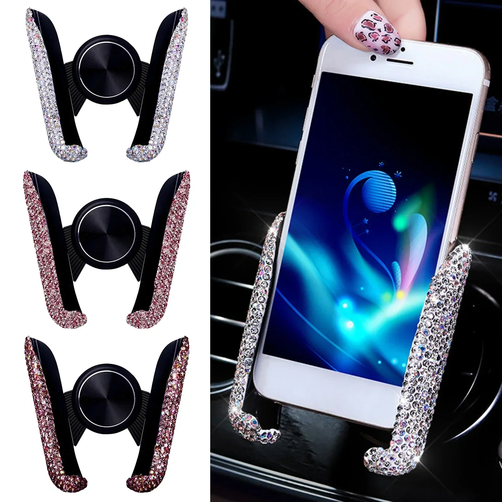 NEW Car Phone Holder Diamond C - Phone Accessories For Android avis et prix