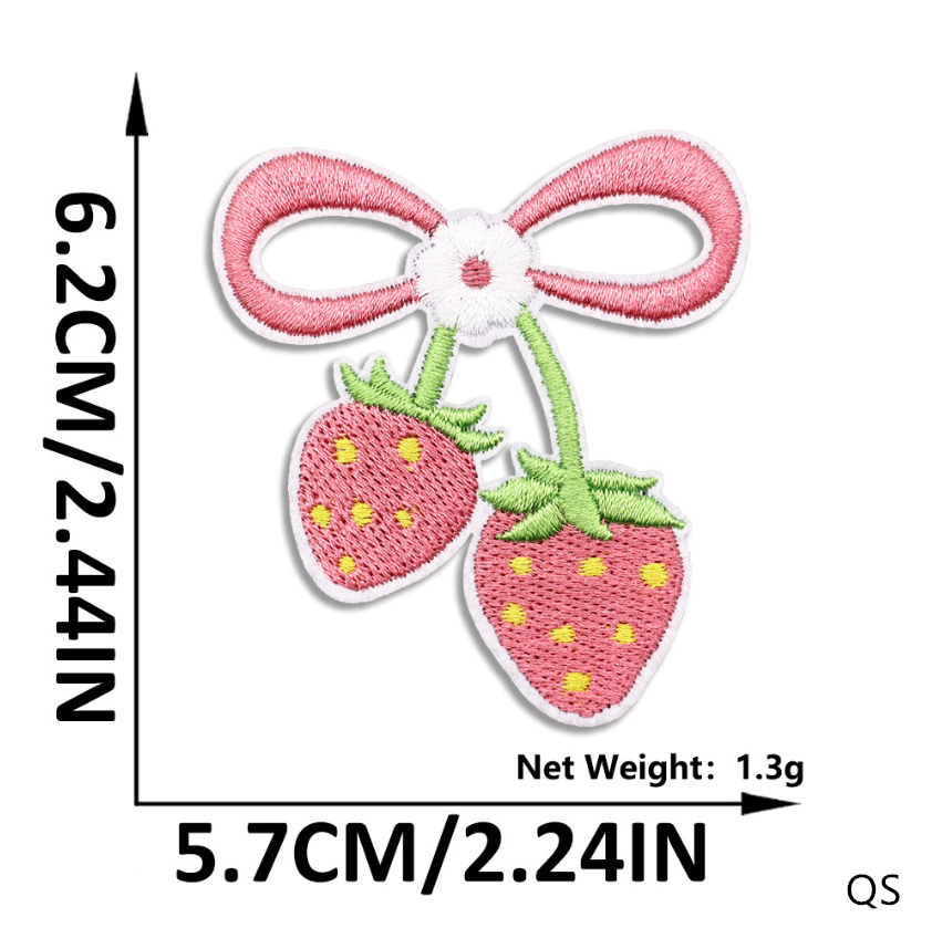 10 Pcs Fruit Strawberry Embroi - Phone Accessories Pictures avis et prix