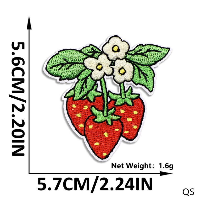 10 Pcs Fruit Strawberry Embroi - Phone Accessories Pictures avis et prix