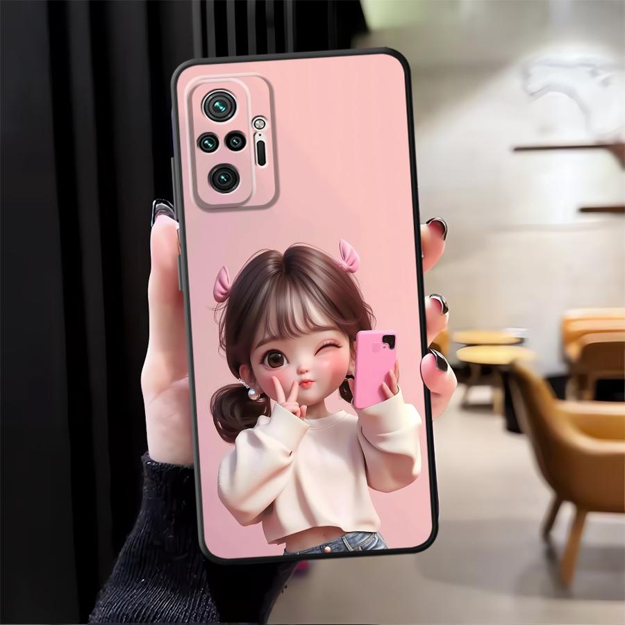 Cartoon Girl Pattern Funda Pho - Xiaomi Phone Accessories avis et prix