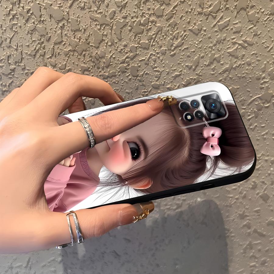 Cartoon Girl Pattern Funda Pho - Xiaomi Phone Accessories avis et prix