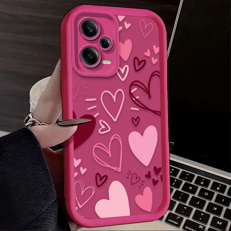 Pink Heart-shaped Phone Case f - Xiaomi Phone Accessories avis et prix